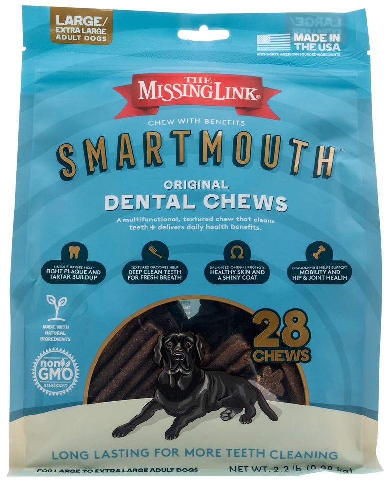 Smartmouth 7-in-1 Dental Chews for Dogs, L/XL, 28 ct