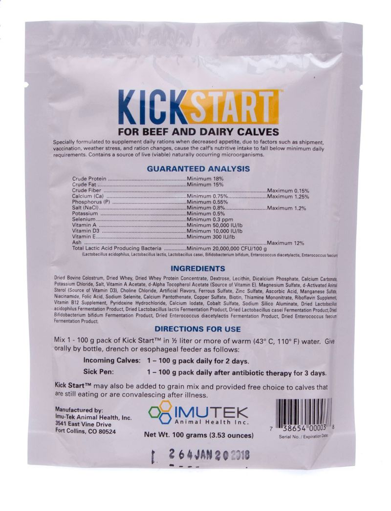 KICK START Cattle Electrolyte & Nutrition Supplement Jeffers