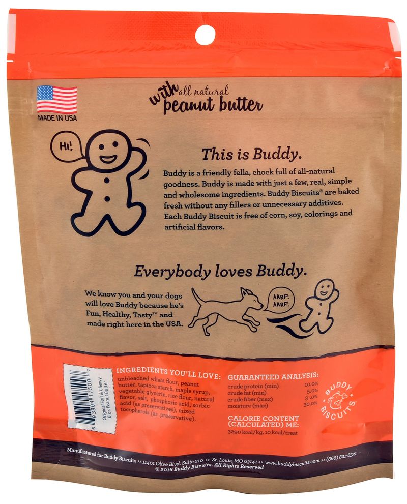 Soft & Chewy Buddy Biscuits Dog Treats, 6 oz Jeffers