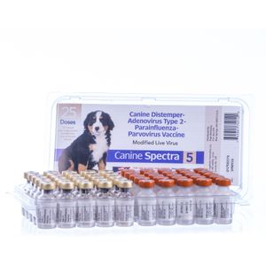 Canine Spectra 5 Dog Vaccine, 25 Dose
