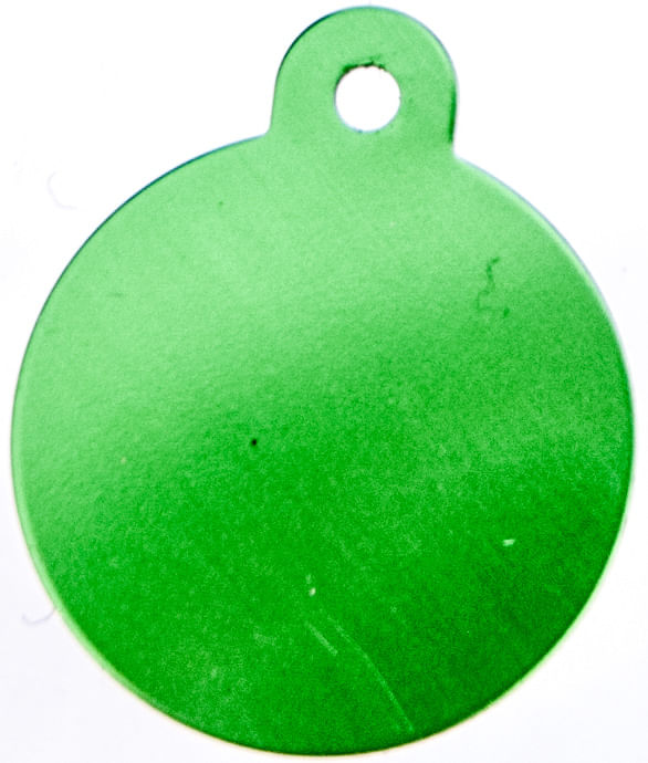 Large-Circle-Shaped-Dog-Tag-Lime-Green
