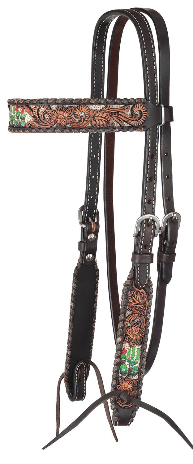 Details about   Circle Y Cactus Country Browband Headstall 