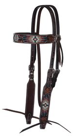 Circle-Y-Beaded-Southwest-Browband-Headstall