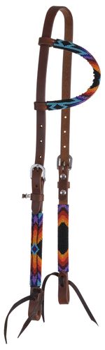 Circle-Y-Colorful-Infinity-Wrap-Beaded-One-Ear-Headstall
