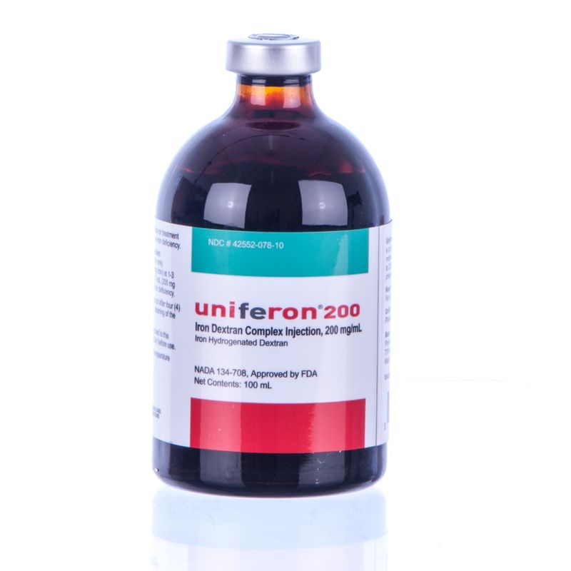 Ferrodex 200 Iron Dextran Injectable, 100 mL Jeffers