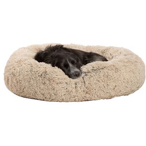 Arlee Shaggy Fur Donut Pet Bed, 28" x 9"