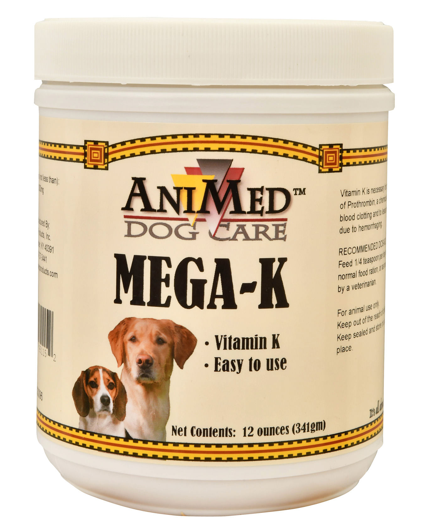 how much vitamin k can you give a dog