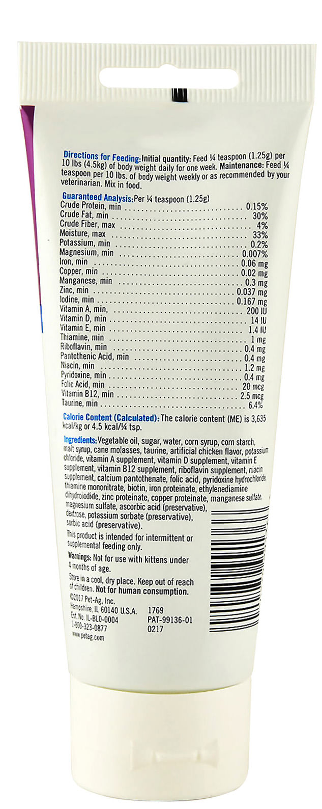 Vitamin & Mineral Gel for Cats, 3.5 oz Jeffers