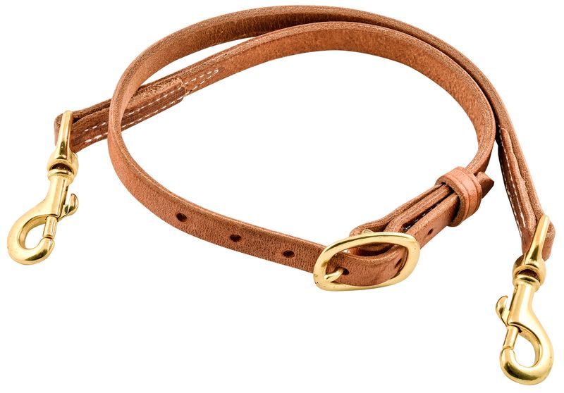 Adjustable Harness Leather Tie Down with Brass Hardware Jeffers