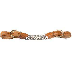 Leather Curb with Double Chain