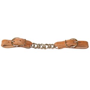 Berlin Custom Leather Flat Link Single Curb Chain