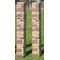 68" Stone Column Stds w/Track, Pair Color: Brown Stone