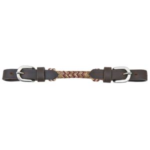 Buffalo Leather Curb Strap With Rawhide