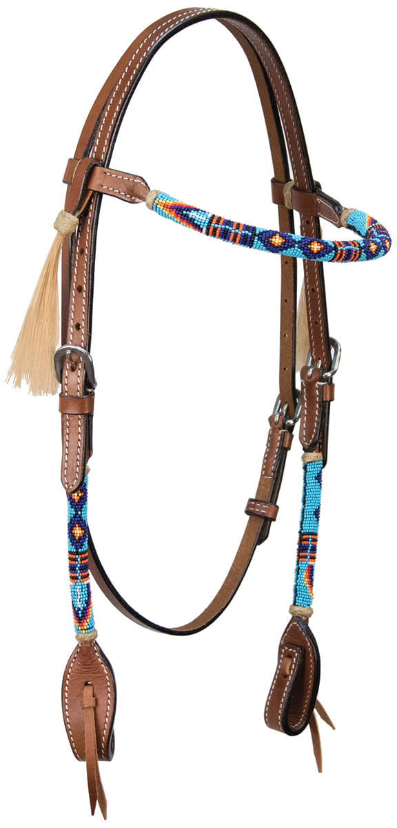 Cody-Pro-Native-American-Beaded-Browband-Headstall