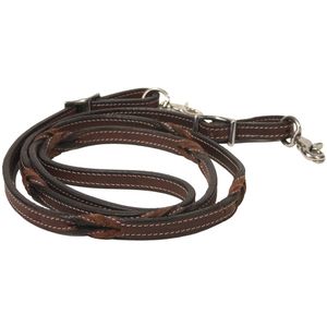 Buffalo Leather Twisted Knot Roping Rein, 7'