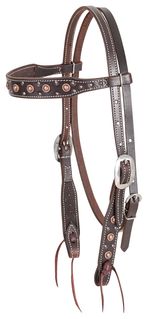 Classic-Equine-Copper-Dot-Browband-Headstall