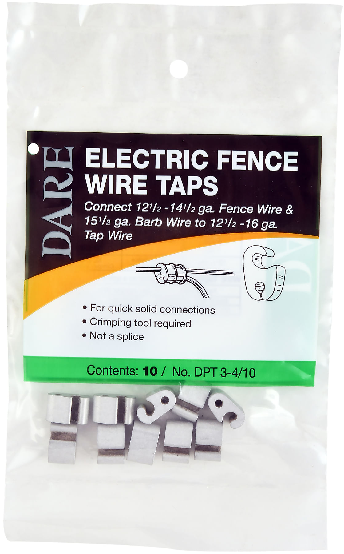 Dare Electric Fence Wire Taps, pkg of 10 - Jeffers
