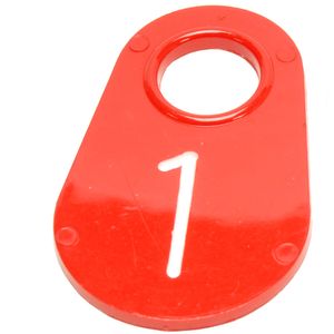Red Nylon Tags 1-100