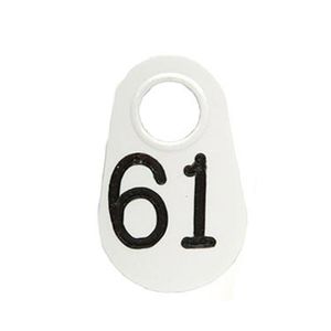 Bock's Nylon Numbered Identification Tags 1-100, White