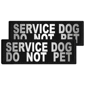 Reflective "Service Dog Do Not Pet" Patches, Set of 2