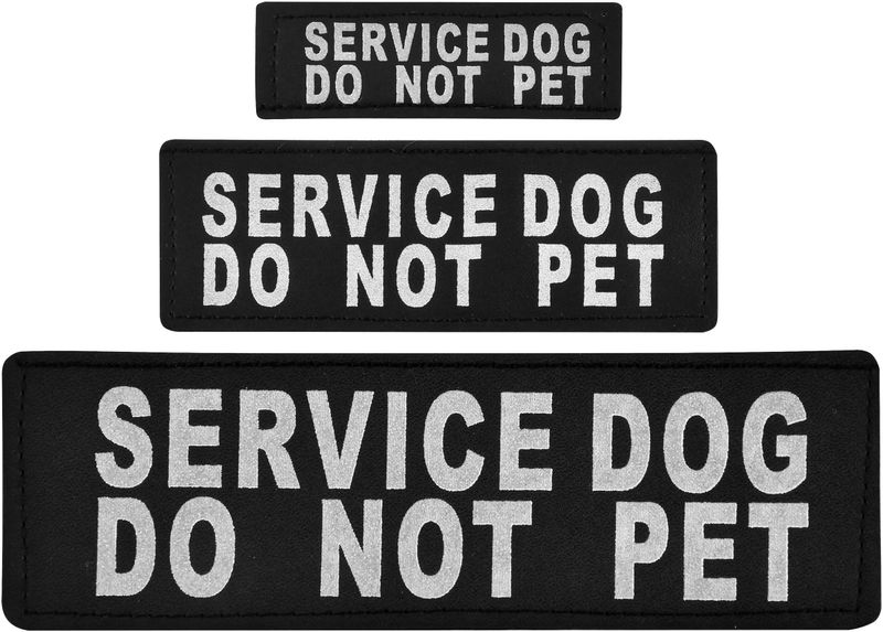 Reflective--Service-Dog-Do-Not-Pet--Patches-Set-of-2