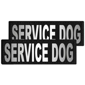 Reflective "Service Dog" Patches, Set of 2