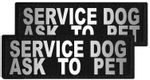 Reflective--Service-Dog-Ask-To-Pet--Patches-Set-of-2