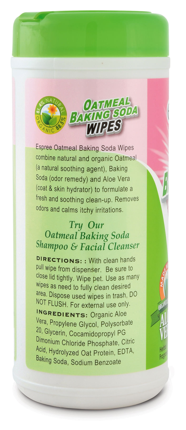 Espree Oatmeal Baking Soda Wipes Jeffers