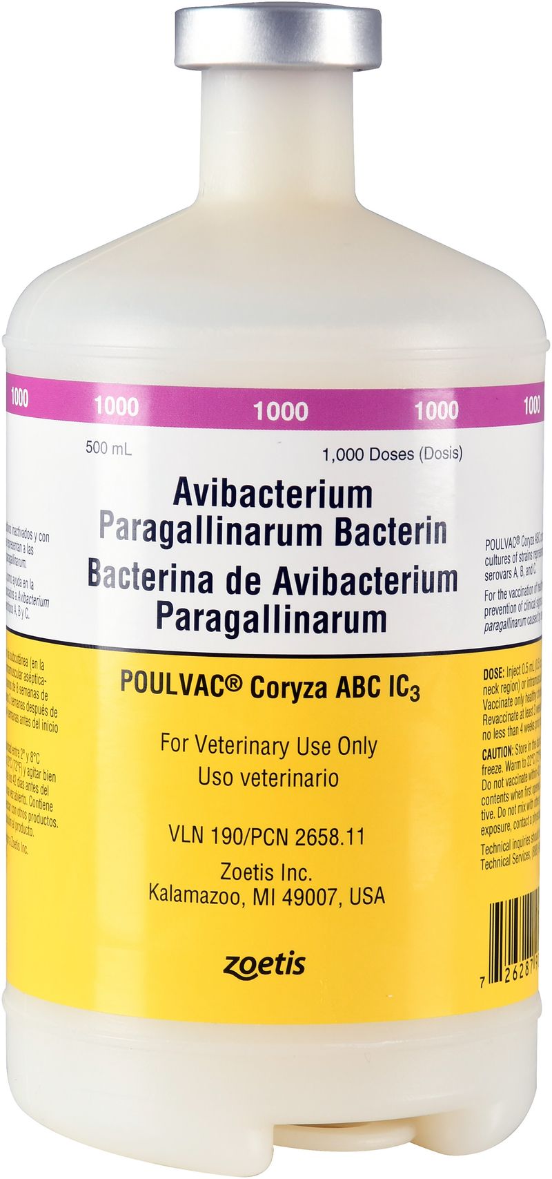 POULVAC®-Coryza-ABC-IC3--Haemophilus-Paragallinarum-Bacterin--500-mL