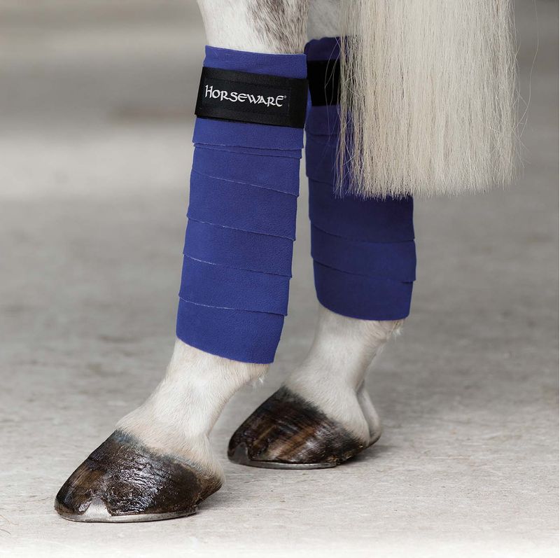 4pk, Royal Blue Horseware Fleece Polo Wraps Jeffers