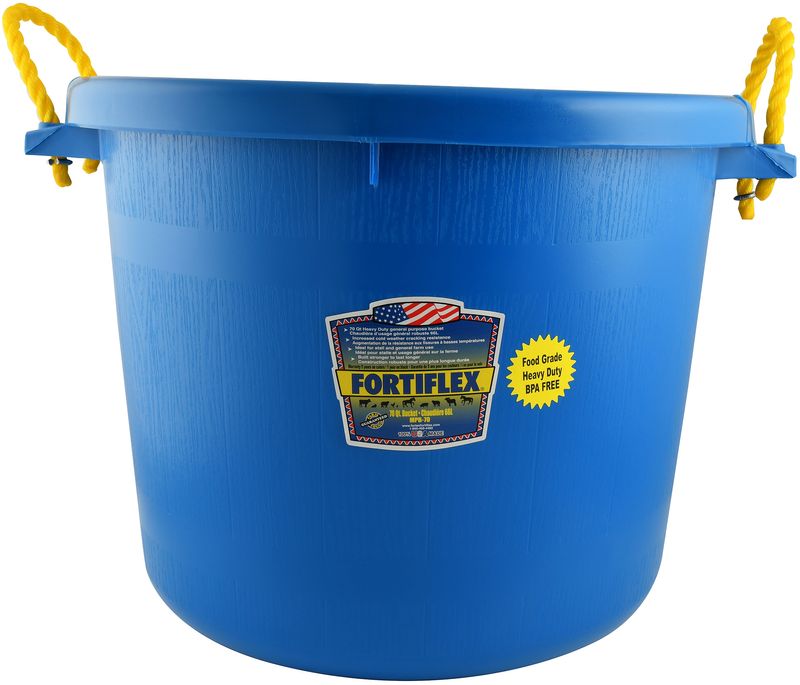 Fortiflex Muck Buckets with Rope Handles, 70 qt Jeffers