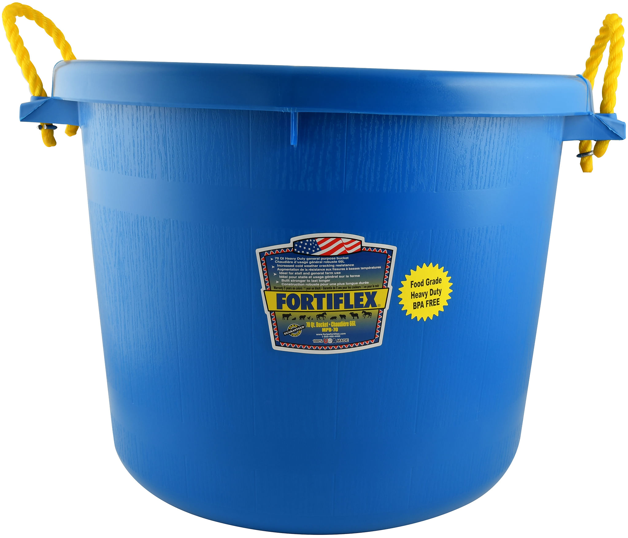 Fortiflex 2 Gallon Utility Bucket Blue 