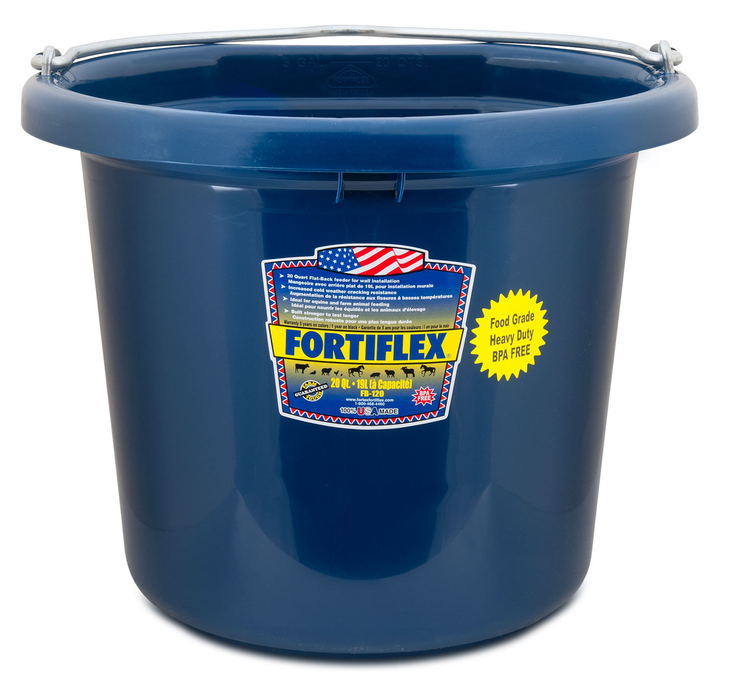 Fortiflex Flatback Bucket, 5 Gallon - Jeffers