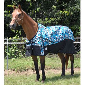Jeffers 600D Blue Kaleidoscope Horse Blanket, 240g
