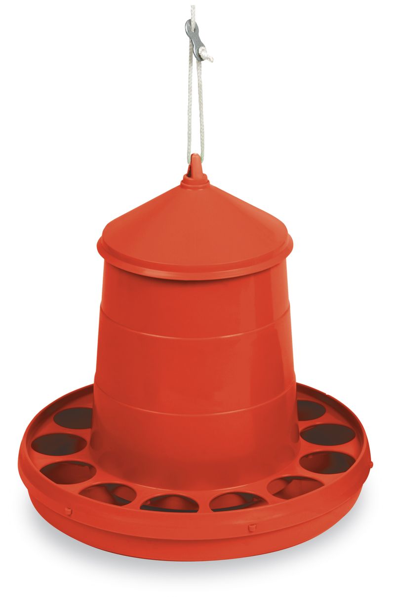 Plastic Hanging Chicken Feeder, 4 lbs - Jeffers