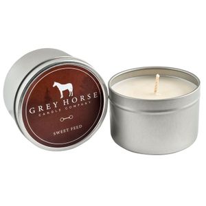 8 oz Grey Horse Candle Tin