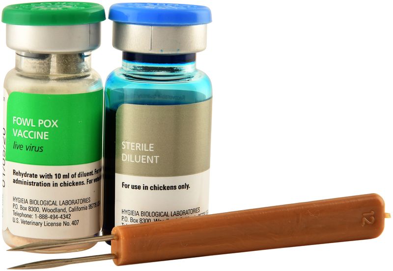 Fowl Pox Vaccine for Chickens, 1000/d Jeffers