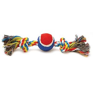 Multi-Colored Rope Bone with Ball, 12"
