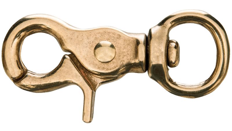 Jeffers Solid Brass Trigger Snap w/ Round Swivel Eye, 5/8 x 2-3/4 -  Jeffers
