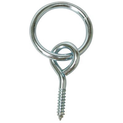 Jeffers Screw Type Hitching Ring with Screw Eye Hook - Jeffers