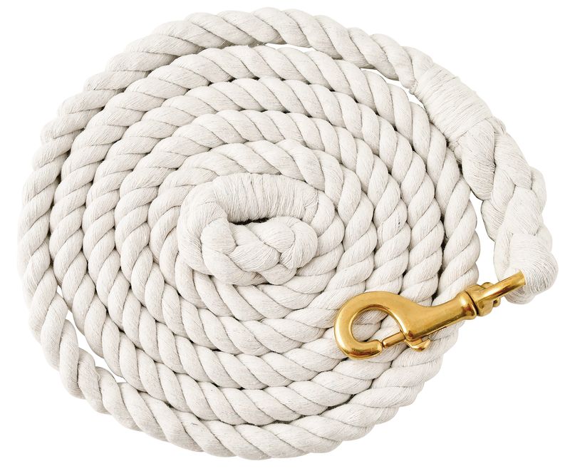 Colorful Cotton Horse Lead Rope, 3/4" x 10'L w/ brass bolt snap Jeffers
