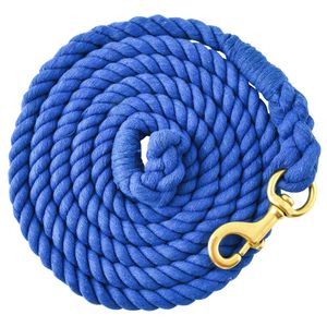 Colorful Cotton Lead Ropes w/Brass Bolt Snap, 10' L