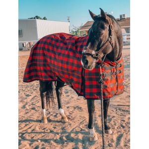 Jeffers Expression Buffalo Check Turnout Sheet for Horses