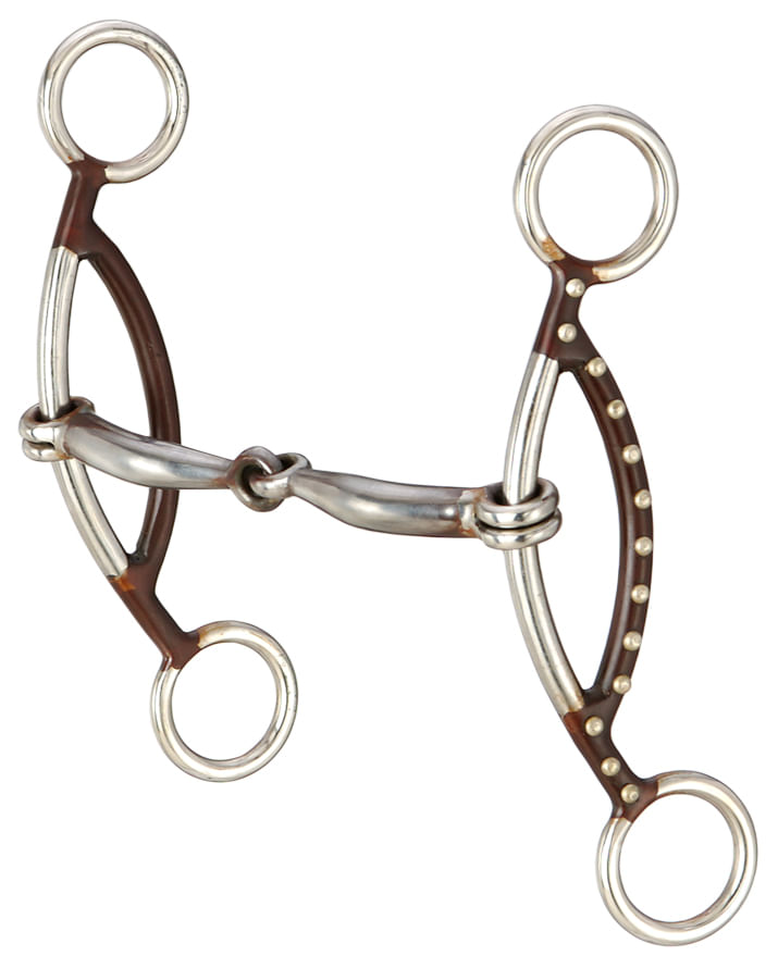 Antique-Brown-Dots-Smooth-Snaffle-Gag