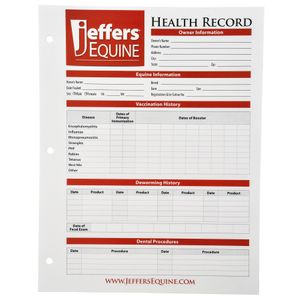 Horse Health Records, each