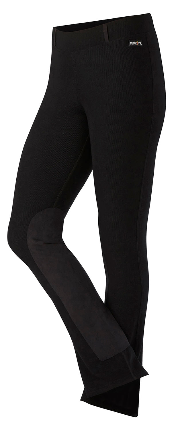 Black Microcord Extended Knee Patch Bootcut By Kerrits