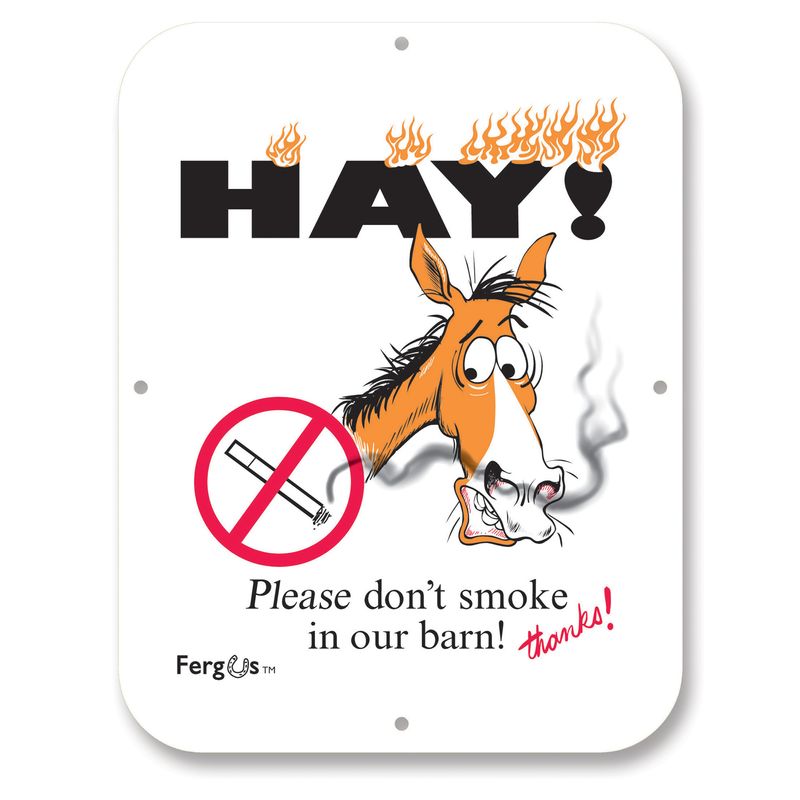 Fergus Barn Signs Style: Please Don't Smoke in Our Barn
