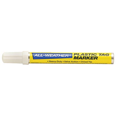 ALL-WEATHER-Plastic-Tag-Marker---WHITE-INK