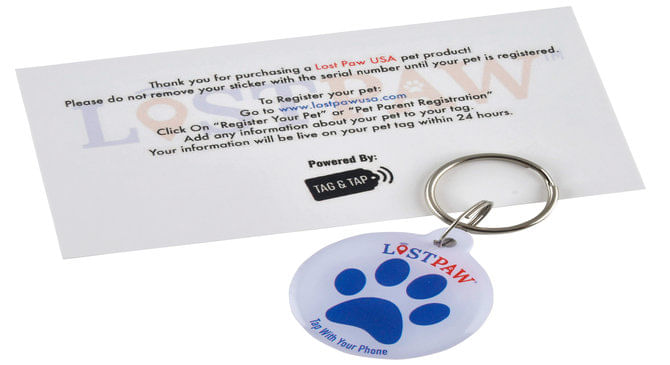 Lost-Paw-NFC-Pet-Tag-Red-White-Blue
