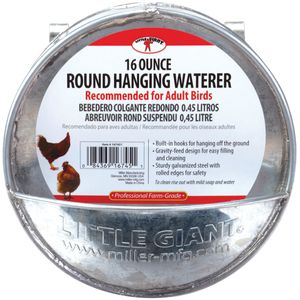 Round Hanging Chicken Waterer, 16 oz